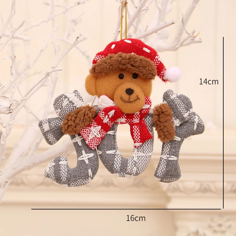 Christmas Ornaments Red Star Christmas Tree Pendant Xmas DIY New Year 2023 Party Gifts Noel Supply Navidad 2022 Home Decor