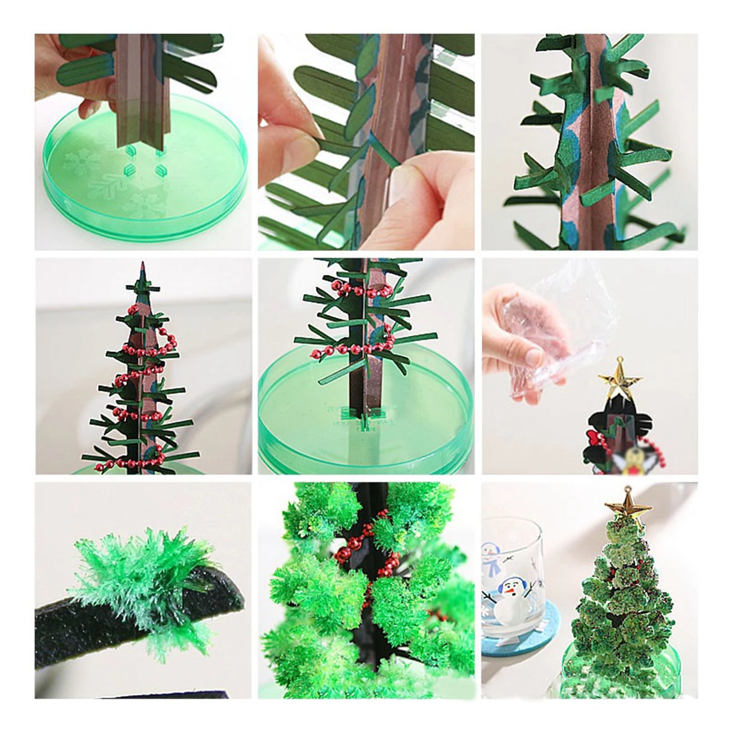 Magic Growing Christmas Tree Growing Tree DIY Paper Crystal Trees Blossom Toys Home Festival Party Decor Props Kid Toy ﻿