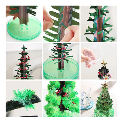 Magic Growing Christmas Tree Growing Tree DIY Paper Crystal Trees Blossom Toys Home Festival Party Decor Props Kid Toy ﻿