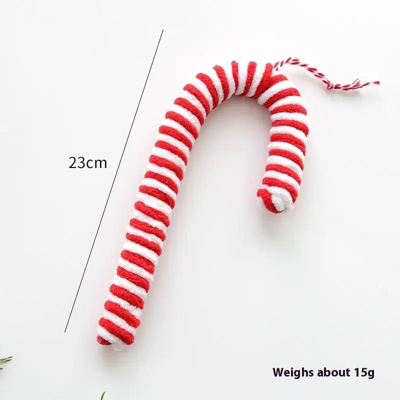 Christmas Ornaments Red And White Velvet Decorations Christmas Balls Candies Christmas Trees Decorative Pendants INS Ornam