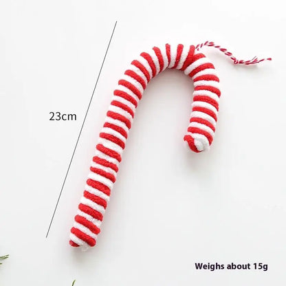 Christmas Ornaments Red And White Velvet Decorations Christmas Balls Candies Christmas Trees Decorative Pendants INS Ornam