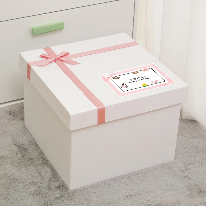 White Surprise Birthday Gift Box Extra Large Ceremony Feeling Girlfriend Present Box Special Large Size Wedding Celebration S...