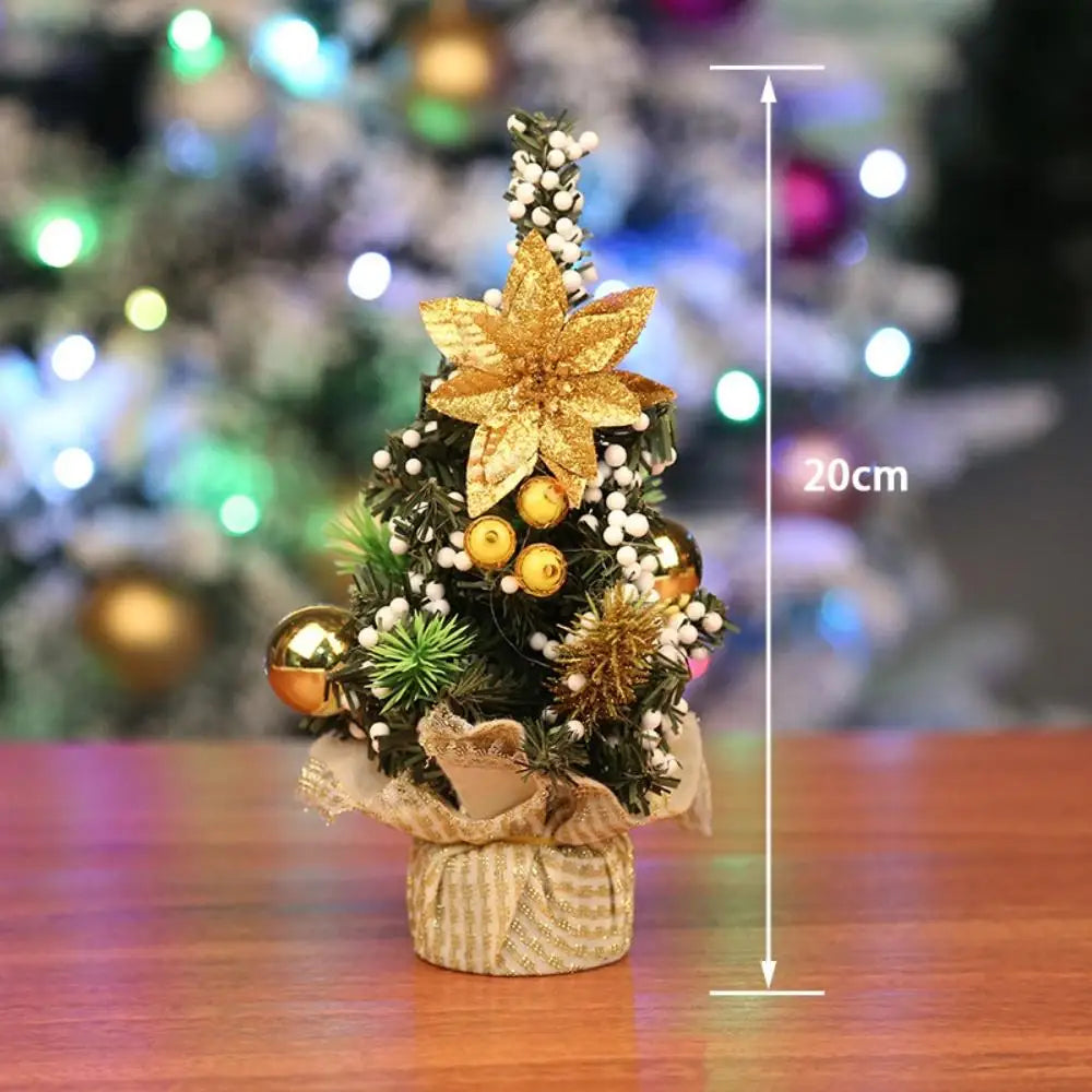 Christmas Decorations Small Artificial Christmas Trees Tabletop Ornaments 2026 Xmas New Year DIY Home Arrangements PE Decors