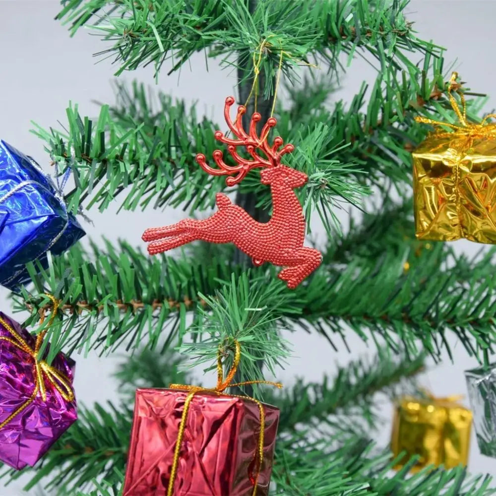 Christmas Tree Hanging Ornaments Christmas Deer Gold Pendants New Year Party Home Xmas Tree Decorations Kids Toys