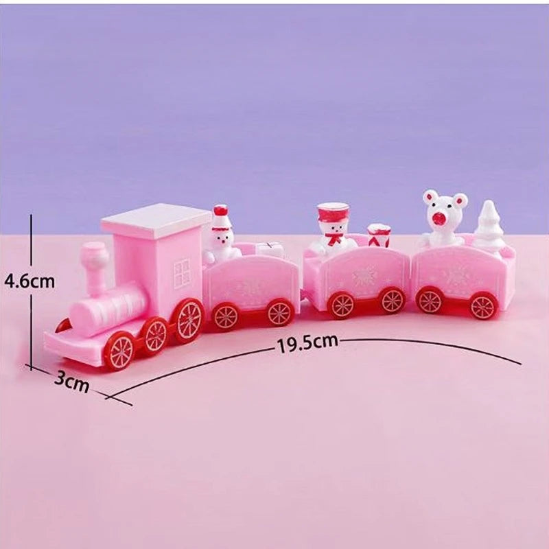 Christmas  Train Ornaments Mini Snowman Gingerbread Decors Train Kids Gifts Toys Christmas New Year Party Home Decorations