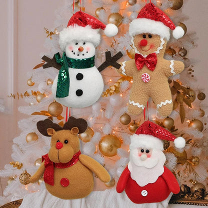 Christmas Tree Ornaments Xmas Decorative Hanging Ornaments Santa Reindeer Snowman For Holiday Party Decor Kids Gifts