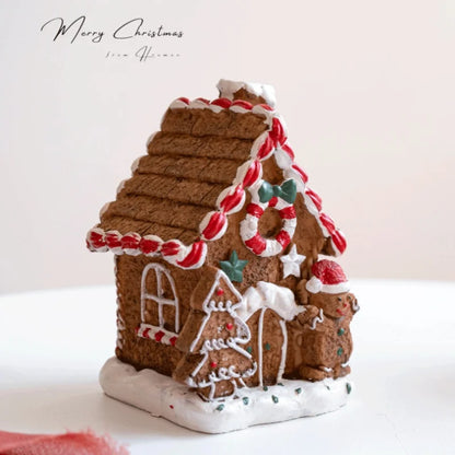 Christmas Tree Figurine Resin Tabletop Xmas Tree Statue Desktop Ornament for Home Living Room Christmas Party Decoration