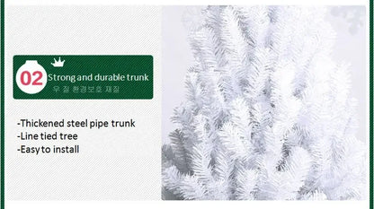 Christmas Tree  PVC Artificial White Indoor and Outdoor Party Decoration with Metal Stand Encryption Xmax Tree 0.9 1.2 1.5 1.8m