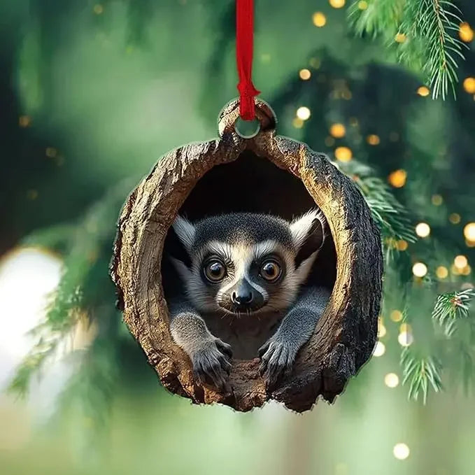 Christmas Ornaments Acrylic Cartoon Forest Acrylic Christmas Ornaments Seasonal Decor for Tree Ceiling Cute Hanging Pendants