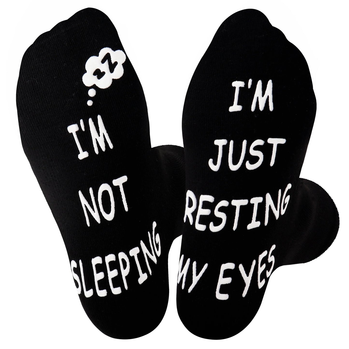 Gifts For Men BoyFriend Christmas Birthday Presents 1Pairs 'I Am Gaming'' I'm not Sleeping' Print Funny Novelty Cotton Socks