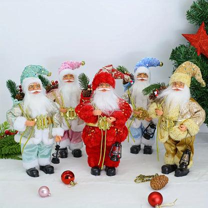 Christmas figurine ornaments, Santa standing ornaments, Christmas cute gifts, window decorations