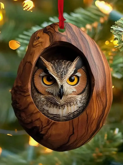 Christmas Ornaments Acrylic Cartoon Forest Acrylic Christmas Ornaments Seasonal Decor for Tree Ceiling Cute Hanging Pendants