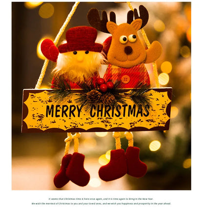 Christmas Cute Decorations Snowman Deer Christmas Tree Decorations Santa Claus Gifts Xmas Ornaments for New Year Party Supplies