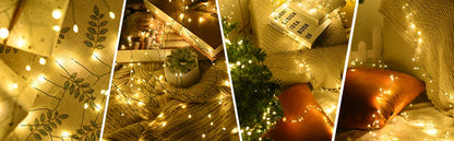 LED Firecracker String Lights EU/US DC Power Remote Control Halloween Garland Fairy Light for Wedding Party Christmas Decoration