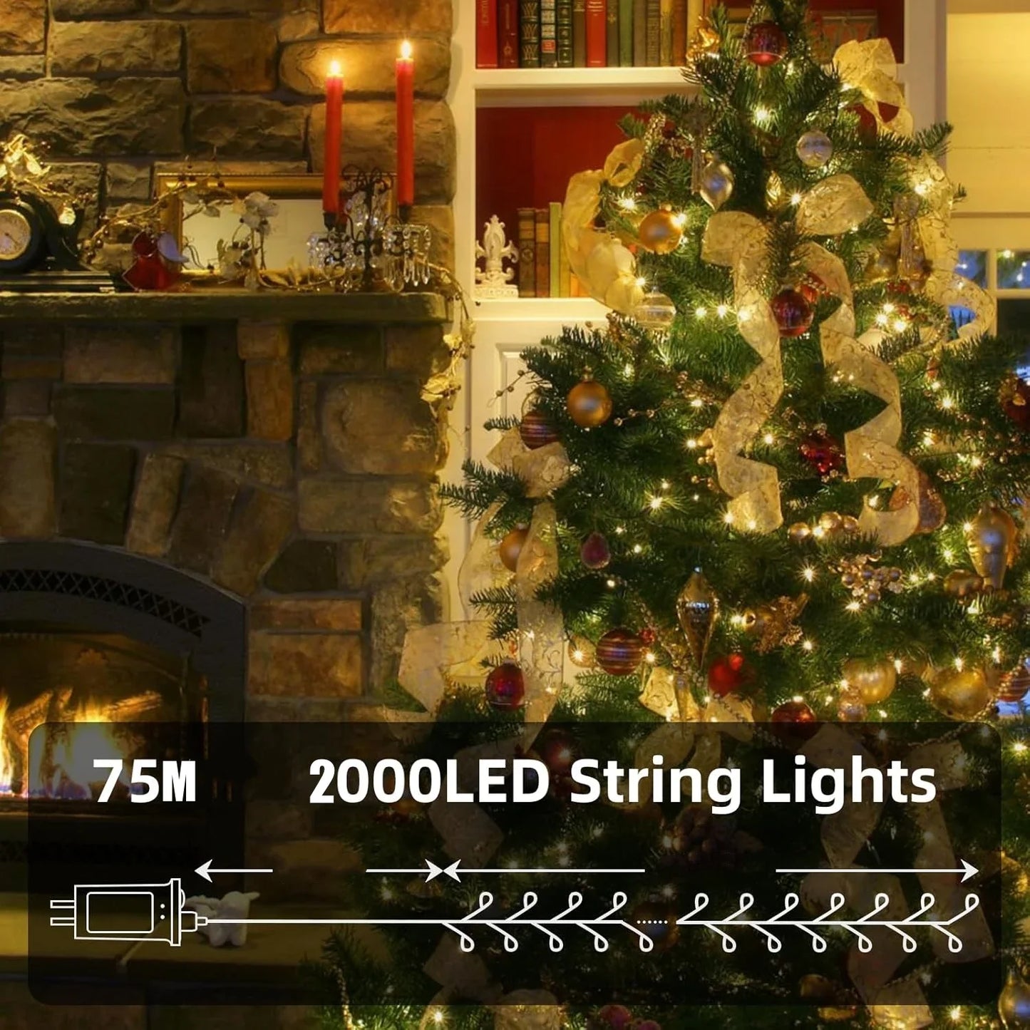 LED Firecracker String Lights EU/US DC Power Remote Control Halloween Garland Fairy Light for Wedding Party Christmas Decoration
