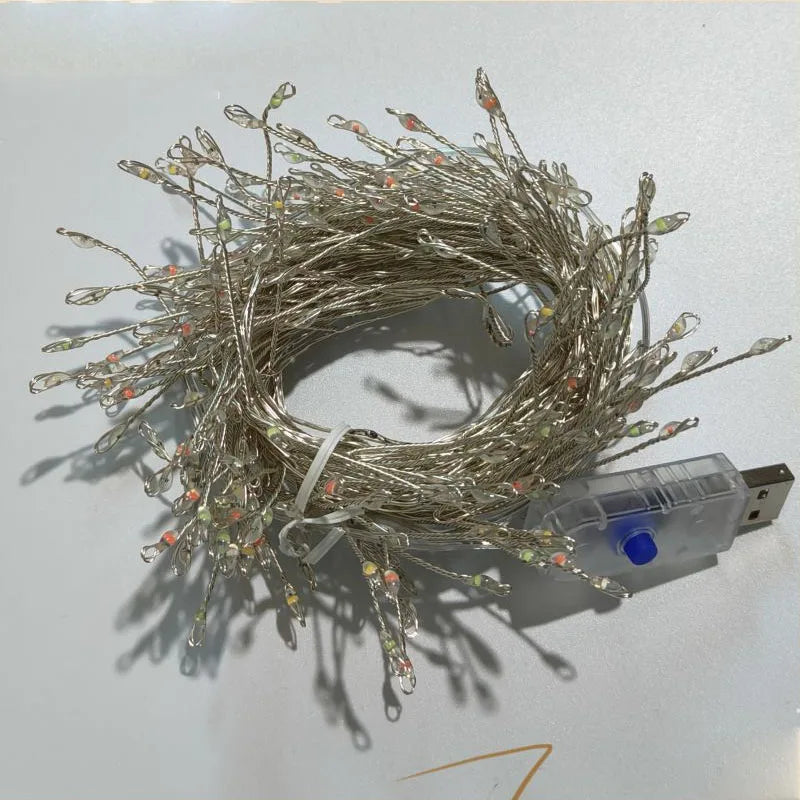 LED Firecracker String Lights Garland Fairy Light Christmas Tree Lights for Wedding Party Christmas Outdoor Decoration 2025