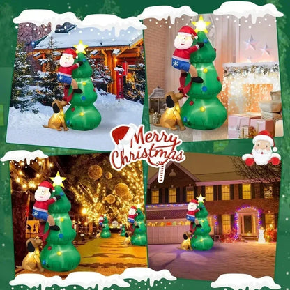 Christmas Tree Style Decorations Built-in LED Lights Inflatable Toys Model Indoor Outdoor Ornament Xmas Party Garden Decor Props