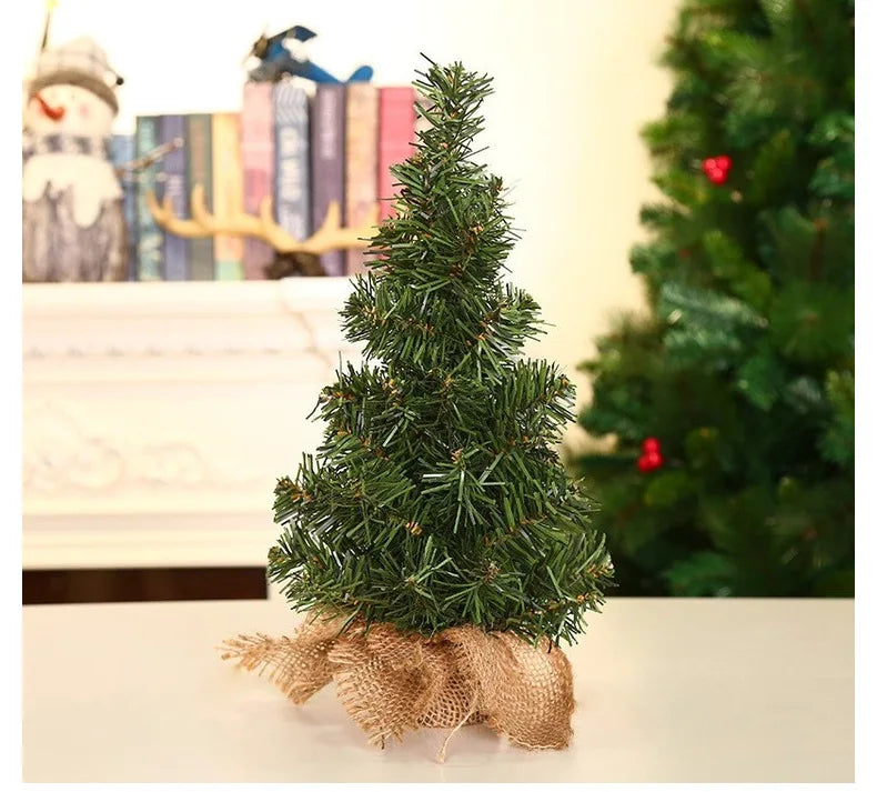20/30/40CM Christmas Tree Desktop Mini Xmas Trees For Home Decoration Children DIY Handicraft New Year Christmas Ornament Gift