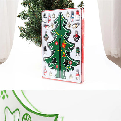 Christmas Wooden 3D Tree Ornament Festive Holiday Decor Tabletop Decoration Accessory Indoor Christmas Party Favor