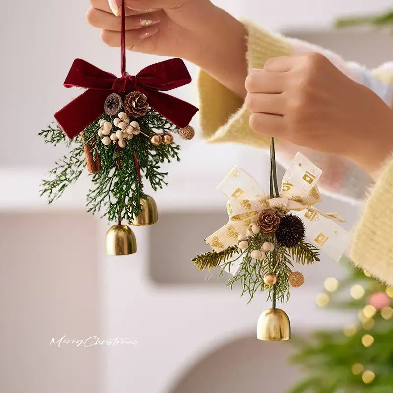 Christmas Bells Decorations Hanging Ornaments for Xmas Tree and Home Holiday Decoration