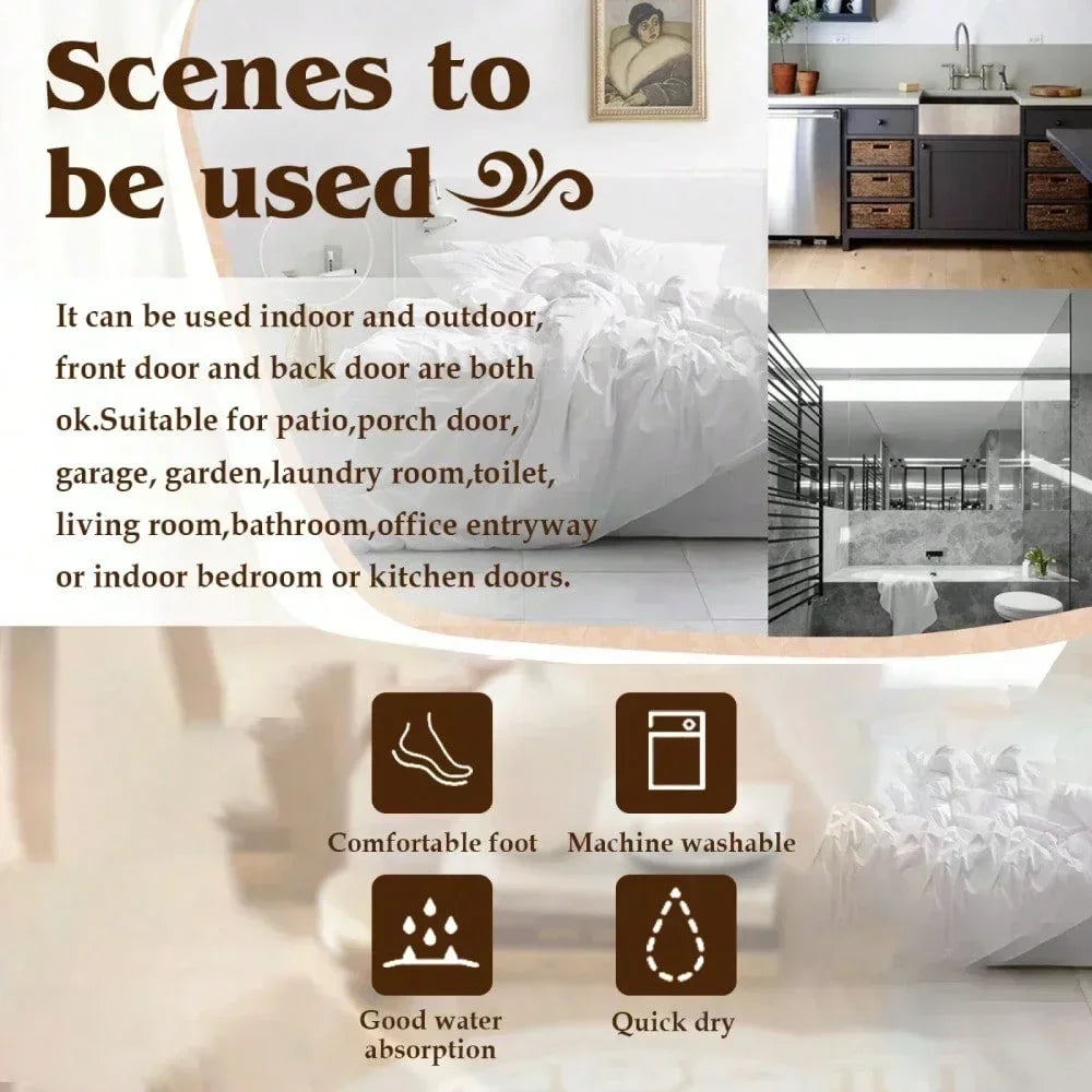 Christmas Decoration Simple Tree Welcome Mat Suitable for Indoor and Outdoor Kitchen Home Office Holiday Retro Home Decoration