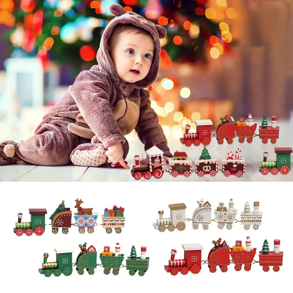 Christmas Train Merry Christmas Decorations For Home 2025 Cristmas Ornament Xmas Navidad Noel Gifts Happy New Year 2026 Gifts