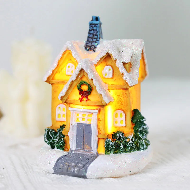 Christmas House Light Decorations For Home Ornaments Kids Xmas Gift New Year 2024 Navidad Decor Bedroom Night Light With Battery