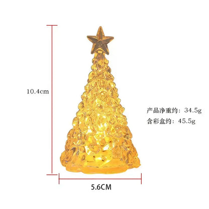 Christmas Tree With Lights Mini Christmas Trees With Led Lights Clear Crystal Table Tree Ornaments For Christmas Decorations