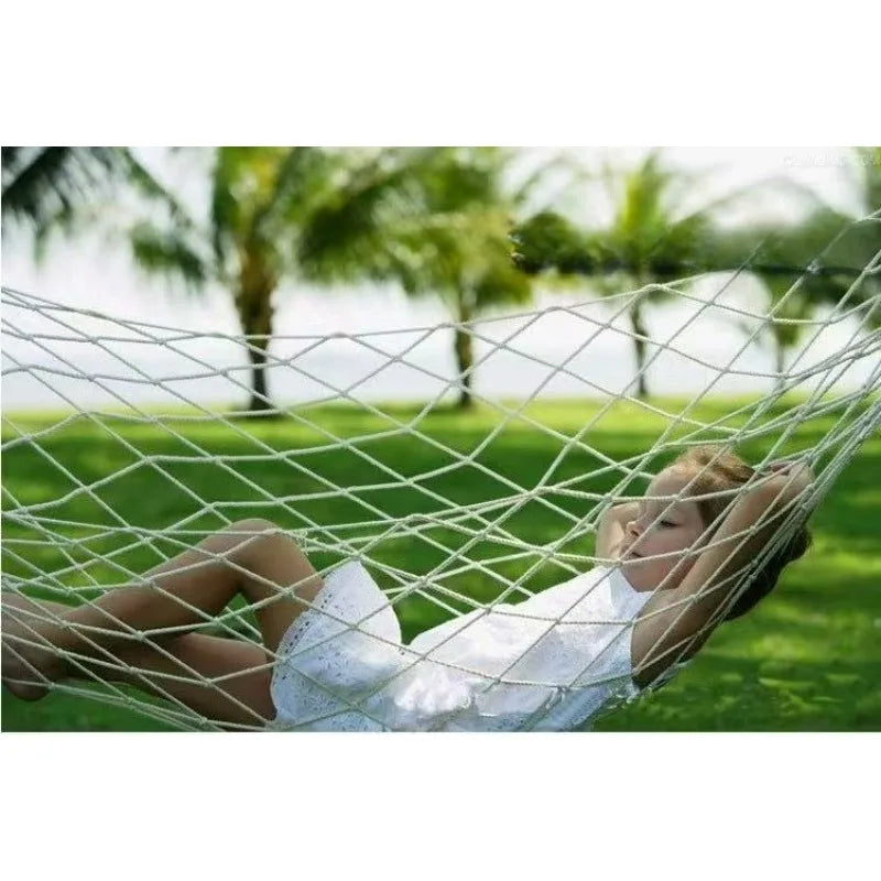 Outdoor Sports Hammock, Outdoor Sports Camping Hammock Net Nylon Rope Hook, Suitable for Garden, Beach, Courtyard Travel