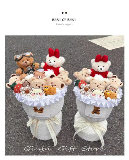 Birthday Gifts for Girlfriend - Cute Doll Bouquet Flowers, Lovely Surprise Present Idea for Her Special Day