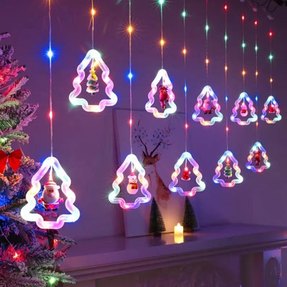 Christmas Led Decorative Lights Strip Star Curtain Lights Christmas Tree Lights String Festival Atmosphere Lights For Room Garde