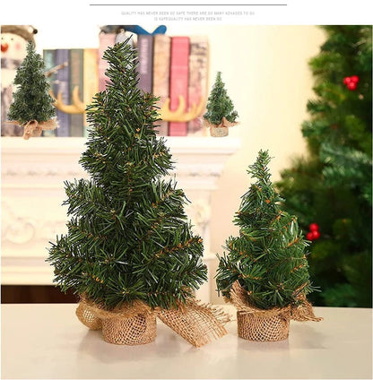 20/30/40CM Christmas Tree Desktop Mini Xmas Trees For Home Decoration Children DIY Handicraft New Year Christmas Ornament Gift