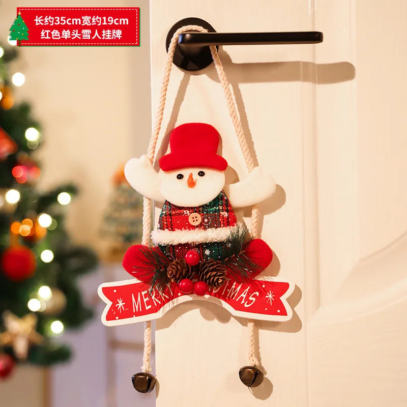 Christmas Cute Decorations Snowman Deer Christmas Tree Decorations Santa Claus Gifts Xmas Ornaments for New Year Party Supplies