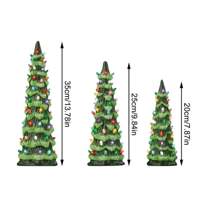 Christmas Tree Desktop Ornament Resin Decorative Home For Living Room Holiday Tabletop Display Festive Centerpiece