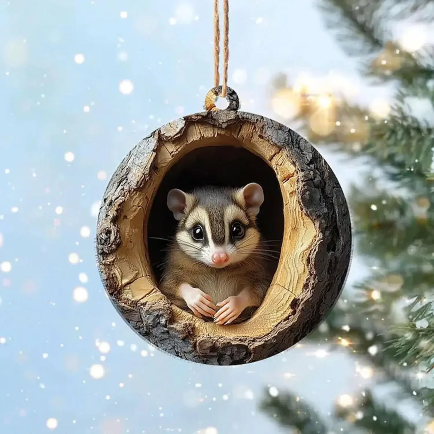 Christmas Ornaments Acrylic Cartoon Forest Acrylic Christmas Ornaments Seasonal Decor for Tree Ceiling Cute Hanging Pendants