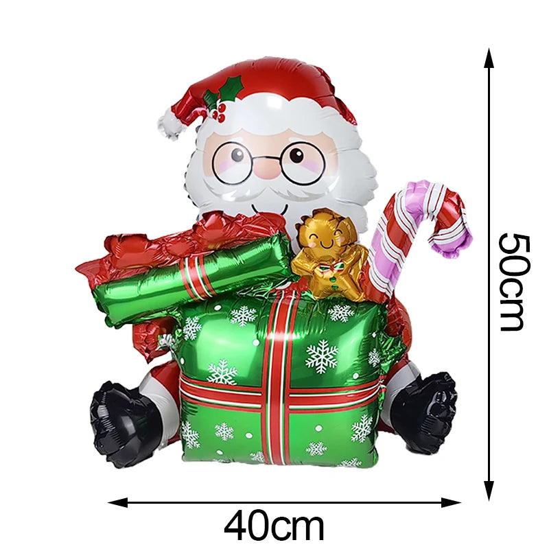 Christmas Inflatable Snowman Balloon Standing Snowman  Foil Balloon Outdoor Yard Decorations New Year Xmas Party Christmas Decor