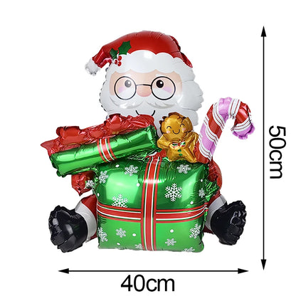 Christmas Inflatable Snowman Balloon Standing Snowman  Foil Balloon Outdoor Yard Decorations New Year Xmas Party Christmas Decor