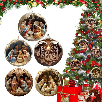 Christmas Nativity Ornaments Nativity Keepsake Religious Ornament Exquisite Indoor Nativity Scene Ornaments For Christmas