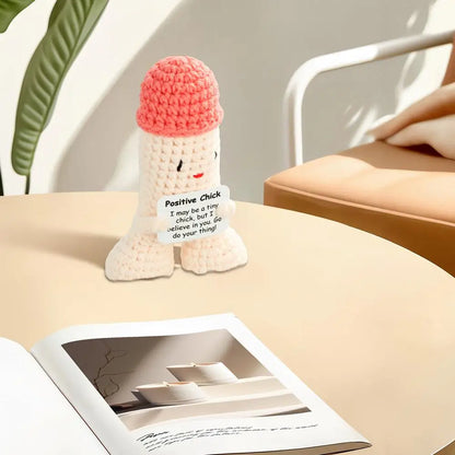 Gifts Mini Funny Handmade Emotional Doll Positive Energy Crochet Doll Decoration Gifts For Friends Boyfriend