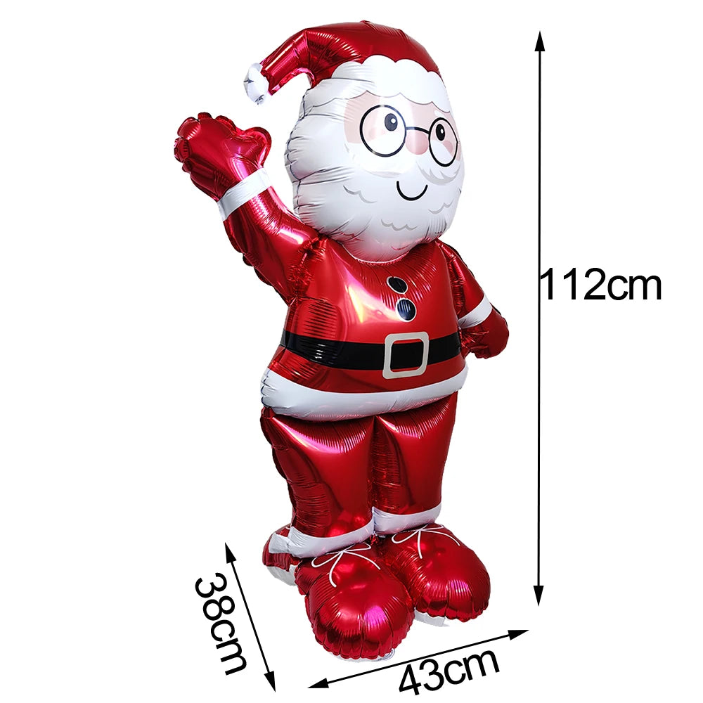 Christmas Inflatable Snowman Balloon Standing Snowman  Foil Balloon Outdoor Yard Decorations New Year Xmas Party Christmas Decor