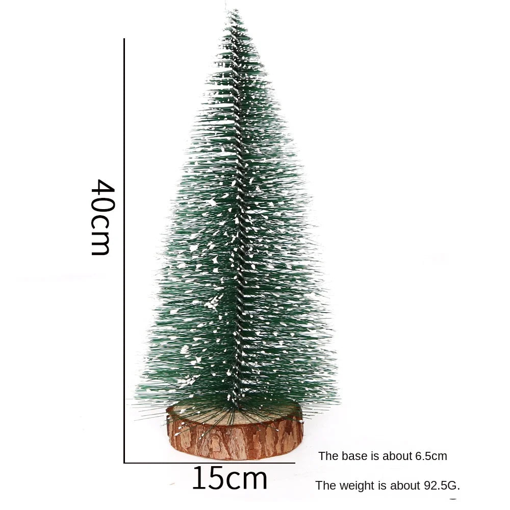 40CM Artificial Christmas Trees Snow Pine Tree Desktop Decorative Mini Christmas Tree Ornament Navidad Xmas Decorations New Year