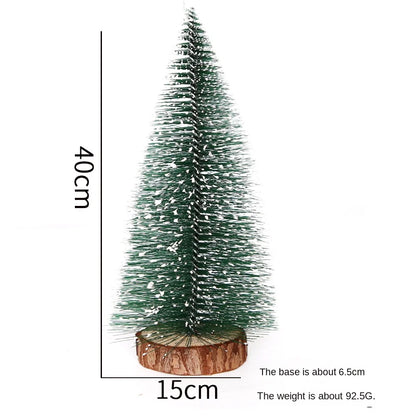 40CM Artificial Christmas Trees Snow Pine Tree Desktop Decorative Mini Christmas Tree Ornament Navidad Xmas Decorations New Year