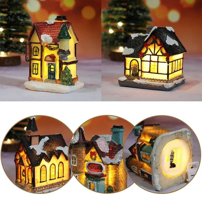 Christmas House Light Decorations For Home Ornaments Kids Xmas Gift New Year 2025 Navidad Decor Bedroom Night Light With Battery