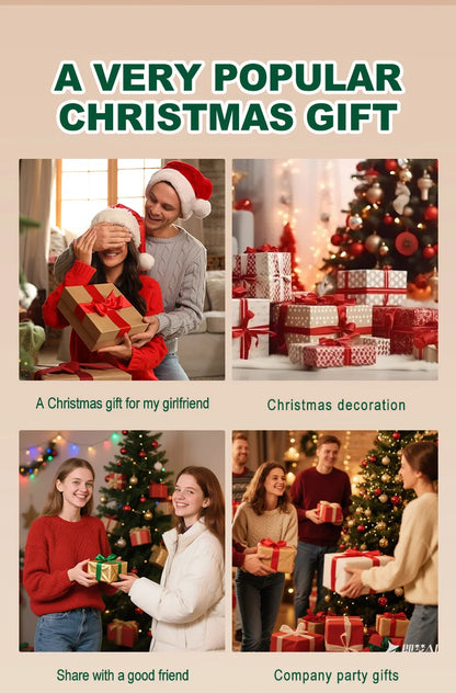 25 pieces/box gift assembly and distribution - lipstick, hand cream, balm, Christmas cards, red gift gauze bags