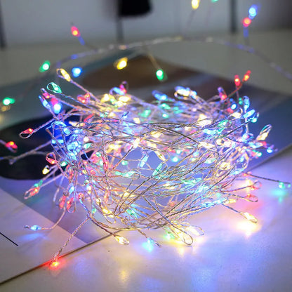 3/6/9M USB Power LED Firecracker String Lights Remote Control Garland Fairy Lights for Wedding Party Garden Christmas Decoration