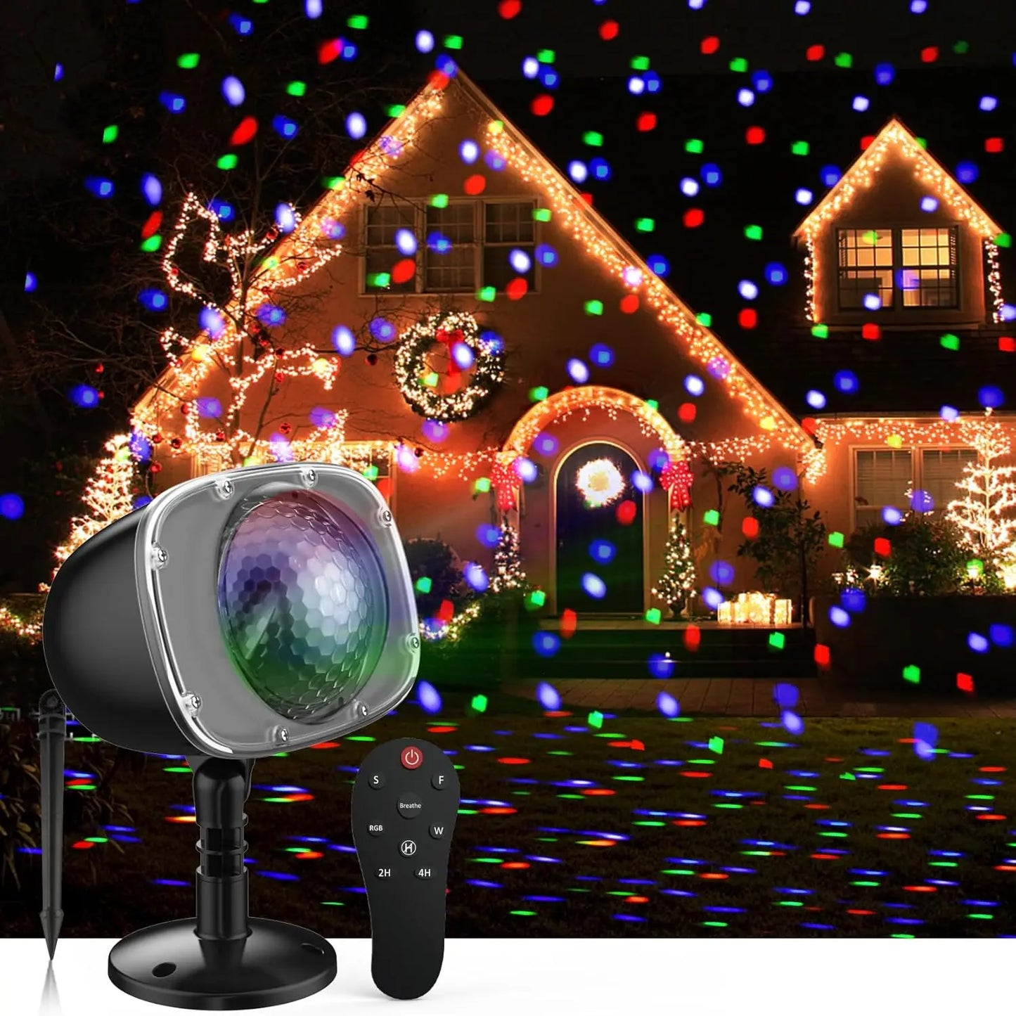 Christmas Snowfall Projection Lights Indoor Outdoor Holiday Lights With Remote Control for Halloween Christmas Party Wedding