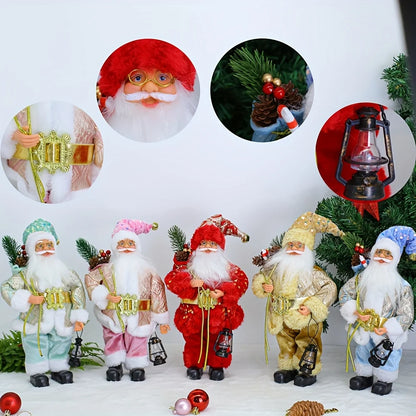 Christmas figurine ornaments, Santa standing ornaments, Christmas cute gifts, window decorations