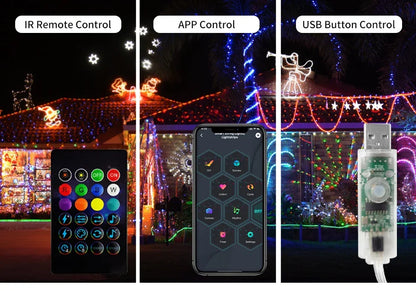 Led Fairy Light Strip Christmas Lights Smart Bluetooth USB Music Festoon Street Garland Wedding Birthday Party Decor for Home