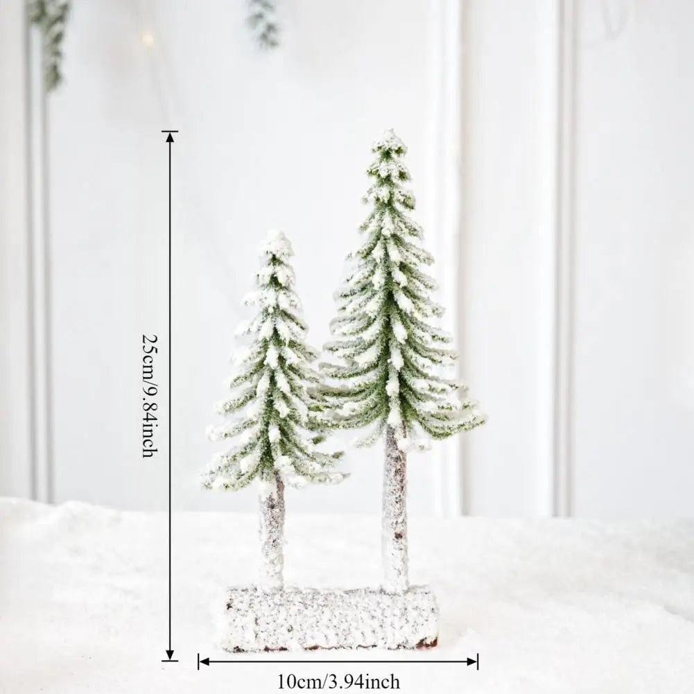 Christmas Tree Decoration Mini Christmas Tree Artificial Bottle Brush Trees with Snow Frost Flocked Pine for Winter Table Decor