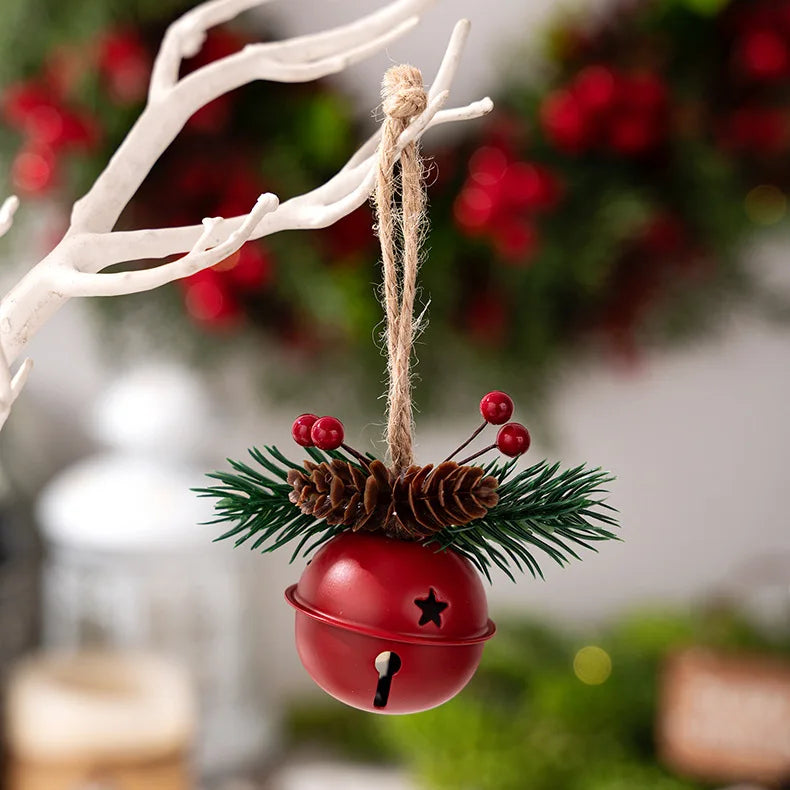 Christmas Jingle Bells Ornaments Retro Metal Christmas Bells Set Holiday Christmas Tree Decoration Window Memorial Ornament